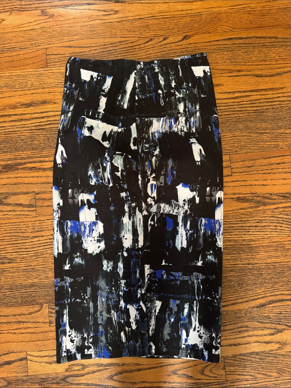 Alexander McQueen Blue Print Pencil Skirt